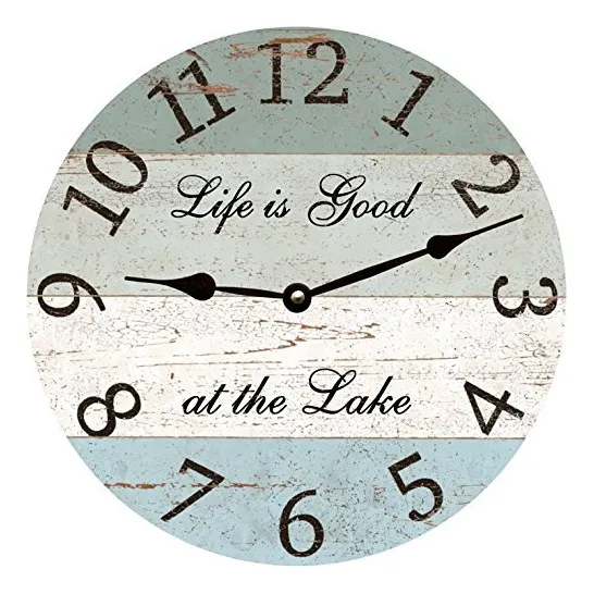 Lionkin8 Reloj Pared Cuatro Color Diseño Lago Decorativo 12 
