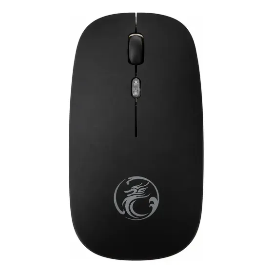 Mouse Inalámbrico Recargable Audeos Dual Bluetooth USB RGB 1600dpi Negro
