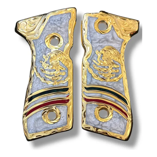 Cachas Tt Metal Doradas Para Beretta 9mm