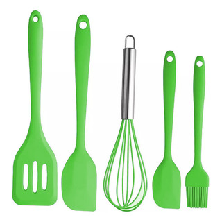 Juego Utensilios Cocina Comida Antiadherente Silicona Acero Juego Utensilios Cocina Comida Antiadherente Silicona Acero