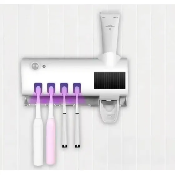 Portacepillos Multifuncional  Esterilizador Solar Crema