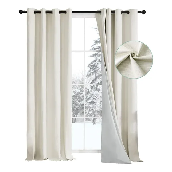 Cortina 100% Blackout Engomada Termica Set 2 Casatua 140x220