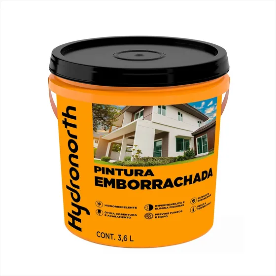 Tinta Acrílica 3,6l Emborrachada Parede Telhado Impermeável