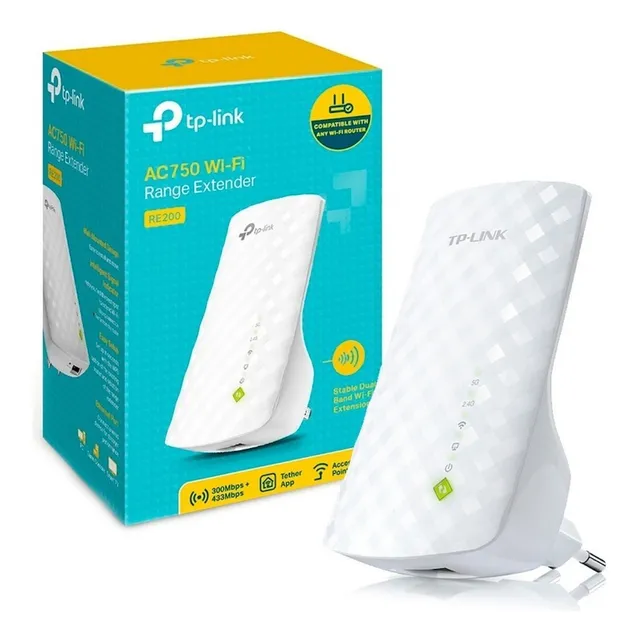 REPETIDOR EXTENSOR DE RANGO WI-FI 5 DOBLE BANDA TP-LINK RE200 AC750