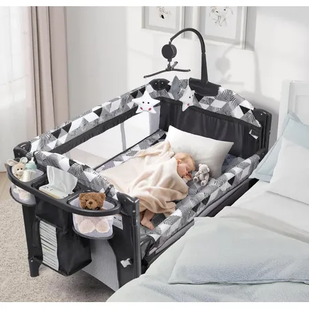 Cuna Corral Bebe Colecho Plegable Con Cambiador Y Ruedas