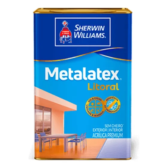 Tinta Acrílica Acetinada Metalatex Litoral Cores 18 Litros Cor Areia Genipabu