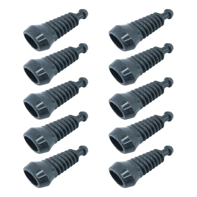 10x Capa Borracha 3 Pino Para Chicote De Injeções Conector