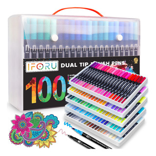 Marcadores 100 Colores Doble Punta Plumas Punta Pincel Dual Brush Iforu Marcadores 100 Colores Doble Punta Plumas Punta Pincel Dual Brush Iforu