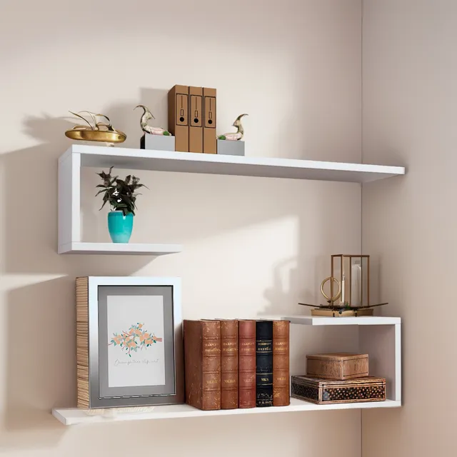 Repisas Modernas De Pared En J, 22 Usd Las Dos Repisas.