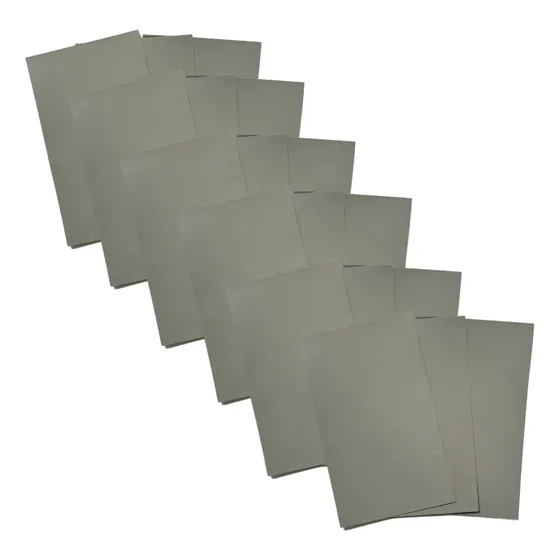 50pz Hoja Lija Agua Tenazit Grano 1500 5-1/2'' X 9'' Gris