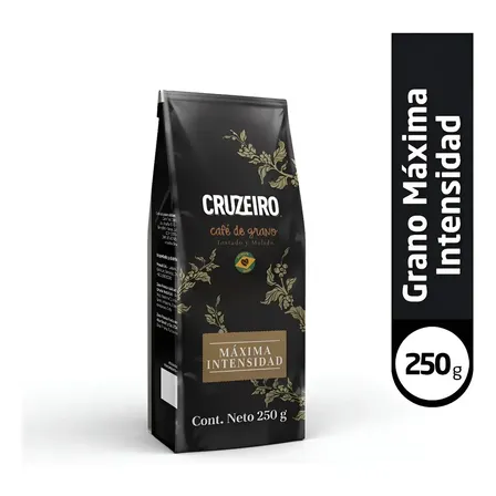 Café Cruzeiro Molido Tostado Máxima Intensidad 250 G