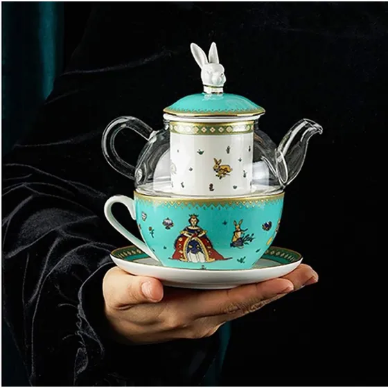Juego De Tetera Y Taza De Té Retro