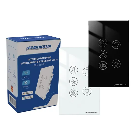 Interruptor Inteligente Wifi Ventilador Teto Exaustor Alexa