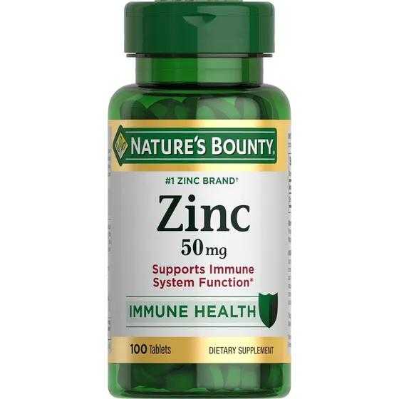Suplemento Nature's Bounty Zinc 50 Mg 100 Unidades