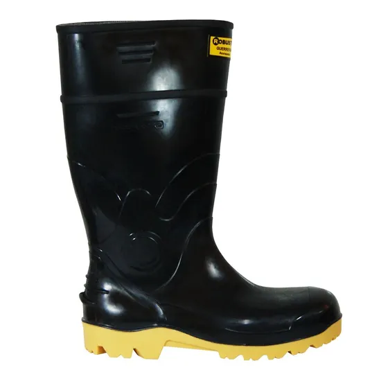 Botas De Caucho Pvc Puntera Negra Guerrera Robusta Suelacol