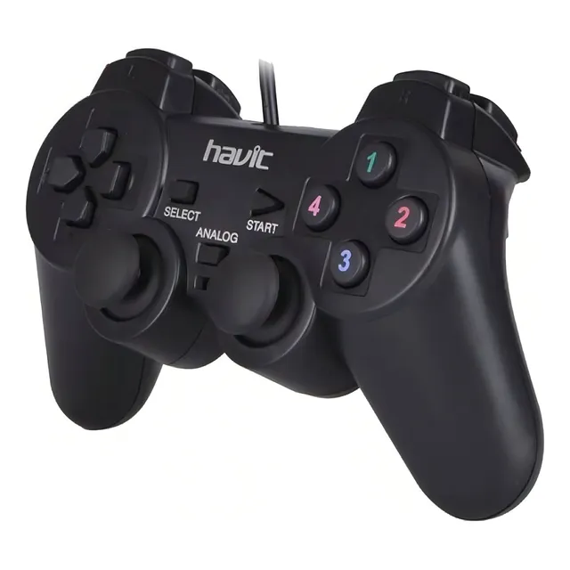 Joystick X2 Análogo Havit G61 Compatible Pc/ps2/ps3 Color Negro