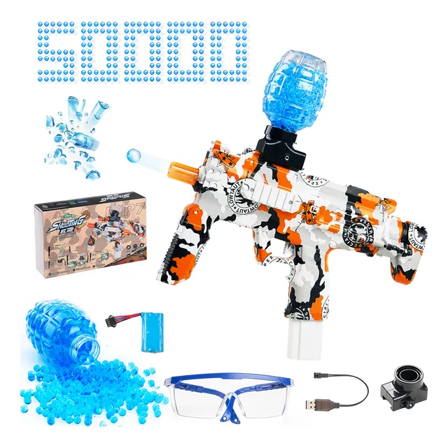 Lanzador Pistola Hidrogel Eléctrica Con Gafas Y 50000 Balas