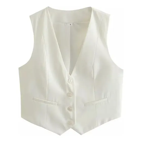 Nuevo Chaleco Tipo Blazer Mujer Formal Casual Vestir Slim Cut 2024