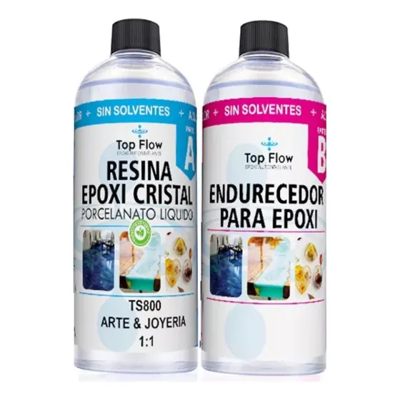 Resina Epoxi Cristal 600ml Artesanias Y Joyeria A+b Ecopint