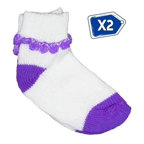 Medias Calcetines De Niñas 3/4 Encaje Faralao Nacional 
