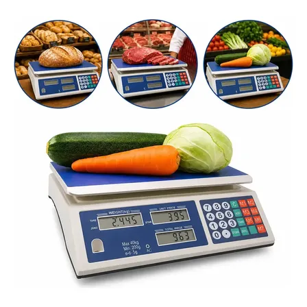 Balança Digital Eletrônica Comercial 40kg Precisão 127/220v 127/220v Azul-turquesa