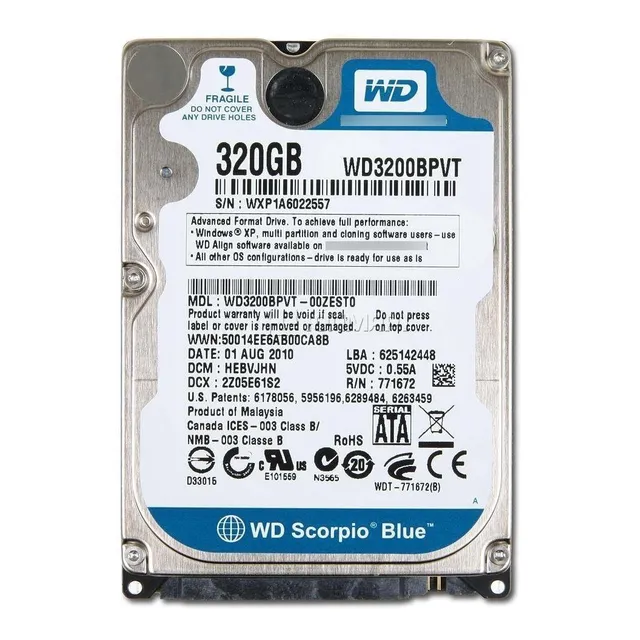 Disco Duro 320gb Toshiba Samsung Sata 5400rpm Cero Horas 2.5