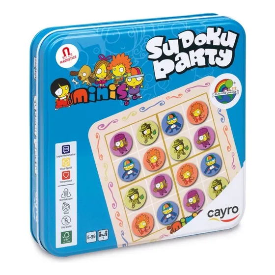 Juego Sudoku Party Magnético En Caja De Metal Travel Size