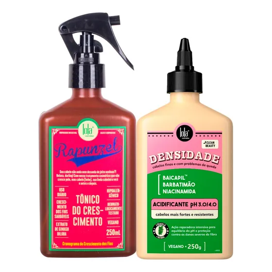 Lola Tonico Rapunzel 250ml & Acidificante Densidade 250ml