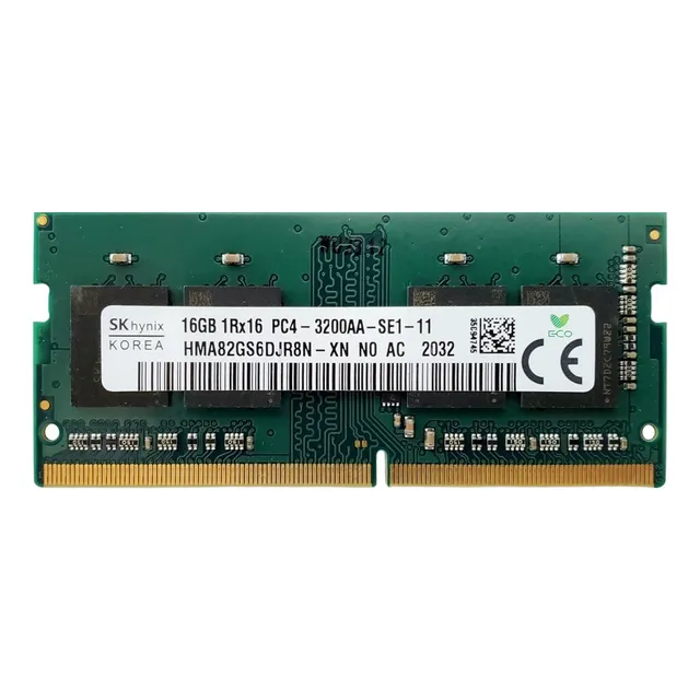 Memoria RAM gamer color verde 16GB 1 SK hynix HMA82GS6DJR8N-XN