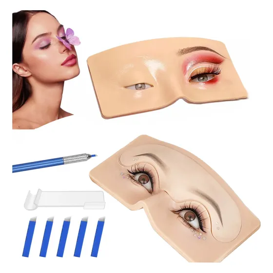 Tablero De Práctica Kit 20pz Silicona Maquillaje Modelo Cara