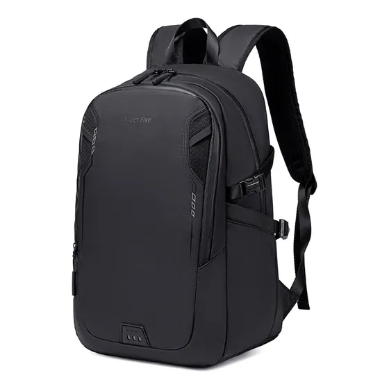 Mochila Super Five Fb00700 Deportiva Viaje Laptop Negro Liso
