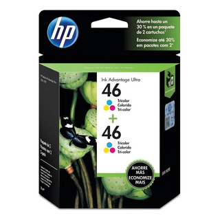 Cartucho De Tinta Hp 46 Color Tricolor De 14 Ml 2 Unidades Cartucho De Tinta Hp 46 Color Tricolor De 14 Ml 2 Unidades