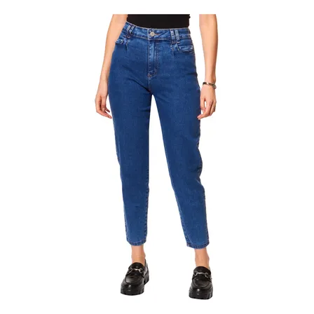 Calça Jeans Feminina Mom Cintura Alta Sawary
