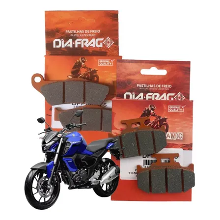 Kit Pastilha Fz15 Fazer150 2023 2024 Dianteira + Traseira