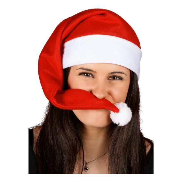 Kit 10 Gorro Touca Do Papai Noel Feltro Liso Natal