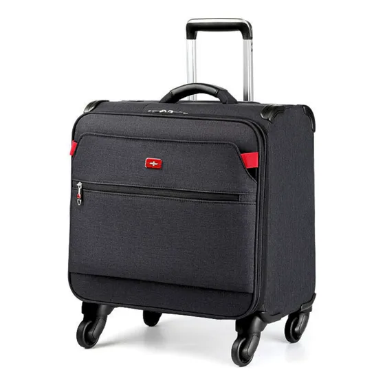 Mala De Viagem Executiva Bordo Rodinhas 360º Premium Pequena Padrão Anac Luxo Ibiza Avião Azul Gol Latam Notebook 15.6 Polegadas Mala 18 Polegadas Com Cadeado Tsa Cor Preto