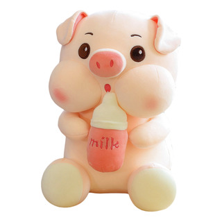 Almohada De Peluche Con Forma De Cerdo Botella, 45cm Almohada De Peluche Con Forma De Cerdo Botella, 45cm