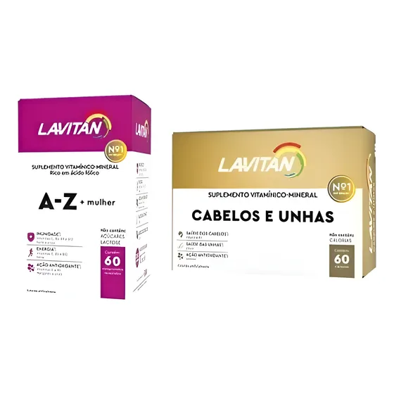 Lavitan A-z Mulher + Hair Cabelos E Unhas C/120 Comprimidos