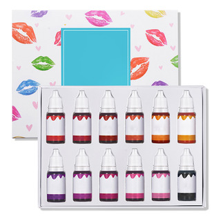 Colores De Brillo Labial, 12 Botellas De 10 Ml, Pigmento Líq Colores De Brillo Labial, 12 Botellas De 10 Ml, Pigmento Líq