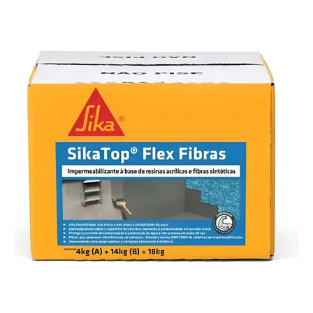 Sikatop Flex Fibras Revestimento Impermeabilizante Sika Cinza