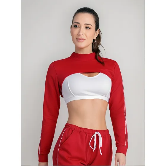Buzo Top Deportivo Silueta Semi Ajustada 20030909 Rojo