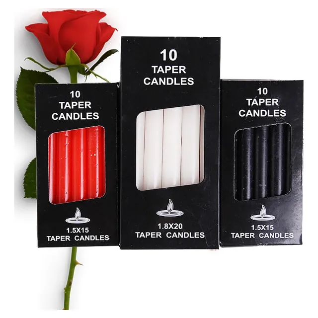 Vela De Tallo Largo, Vela De Cera Cilíndrica For Cenas A La