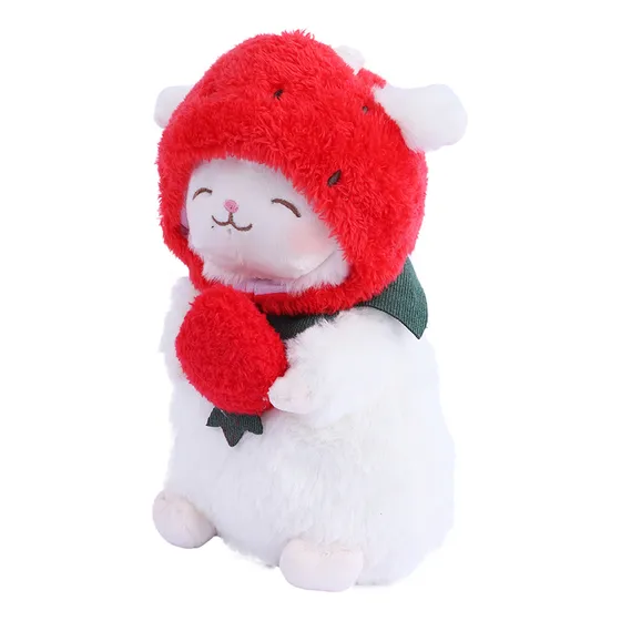 Miniso Peluche Oveja Con Gorrito Fresa Felpa 18x26 Cm