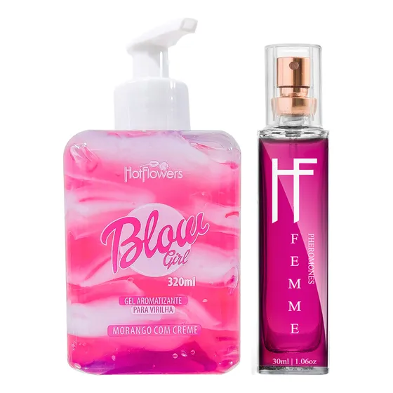 Kit Blow Girl Hidratante Para Virilha Perfume Com Feromônios