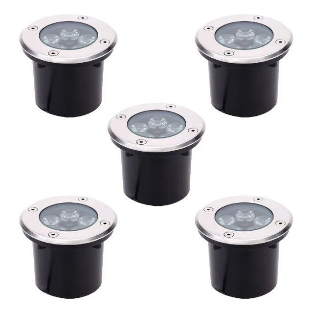 Artefacto Aluminio Embutir De Piso Exterior 5w con Modulo Le
