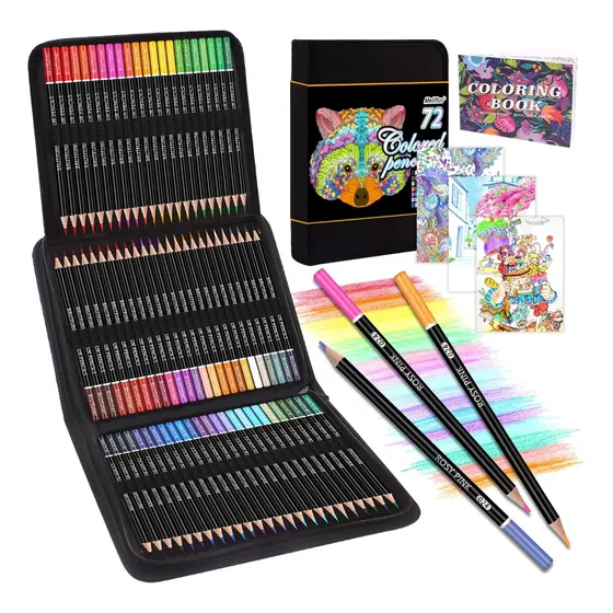 Set 72 Lápices De Dibujo De Colores Profesional Escolar. | MercadoLibre