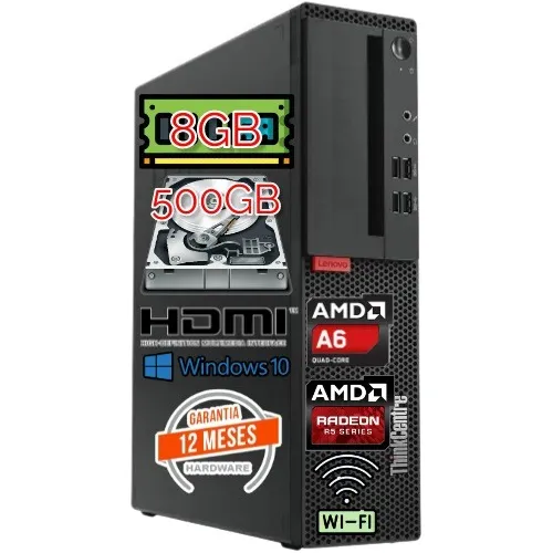 Pc Lenovom715s A6-8750 8gb500gbhddtvradeon1gb Factura Garant (Reacondicionado)