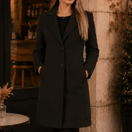 Sobretudo Feminino Forrado Longo Inverno Confortavel Viagem