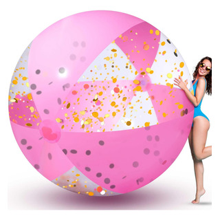 Pelota De Playa Inflable Rosa Gigante De 1,83 M Pelota De Playa Inflable Rosa Gigante De 1,83 M