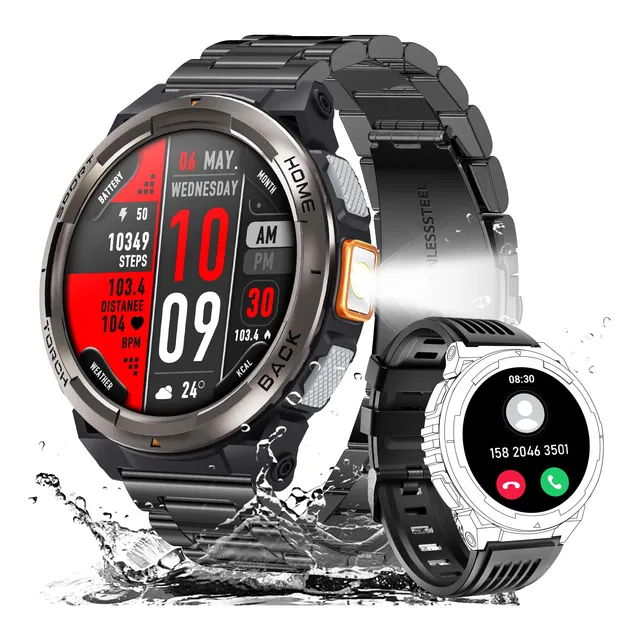 Eigiis Ke5 Reloj Militar Inteligente Para Hombres Con Hll66